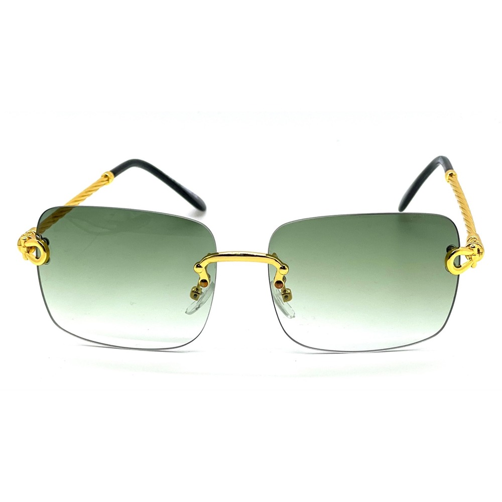 Men Sunglasses Fashion Designer Classy Sophisticated Green Lens Retro Vintage - Picture 9 of 11